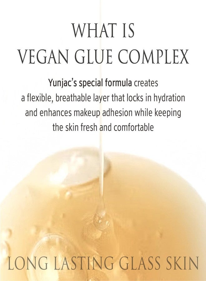 برايمر YUNJAC Base Prep الكوري (30 مل) - قاعدة مكياج خالية من السيليكون، قوام سيروم لبشرة مشرقة، توهج يدوم طويلاً مع خلاصة الأرز المخمر، سيراميد، نياسيناميد، سكوالين - Image 5